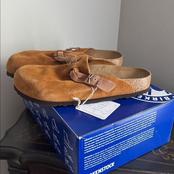 Birkenstock Women's Boston Braided Suede Slip-On Clog mink size 40 or 9 USA - Picture 3 of 7